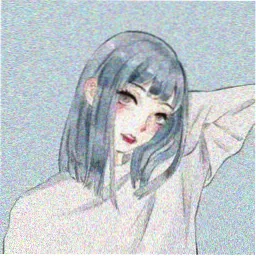 留言用户头像，玫紫渐变与浅杏圆环